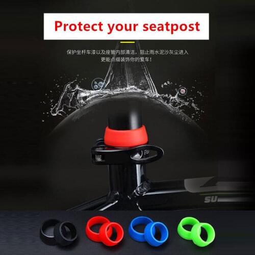 Mountain Bike Seat Post Rubber Ring Dust Cover Cycling Silicone Waterproof Bicycle Seatpost Protective Case MTB Seatpost Carbon