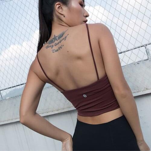 Sexy Backless Sports Yoga Bra Push Up Fitness Women Yoga Vest Gym Running Sport Tank Tops Workout Sleeveless Top