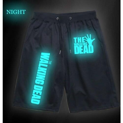Men Women the Walking Dead Luminous Short Pants Jogger Fitness Short Sports Breathable Gym Pants High Quality Beach Trousers