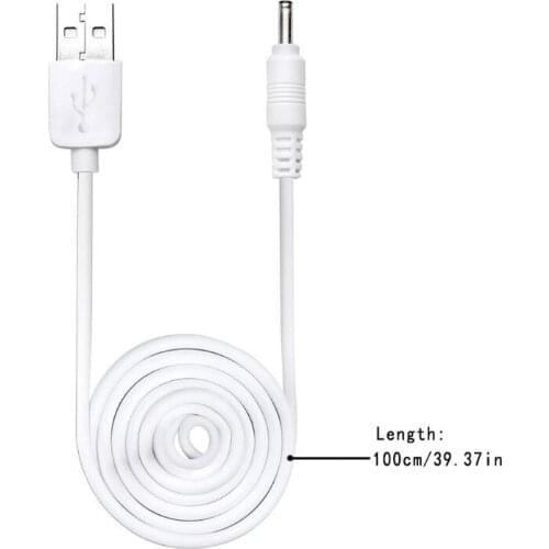 USB to DC 3.5V Charging Cable Replacement for foreo Luna/Luna 2/Mini/Mini 2/Go/Luxe Facial Cleanser USB Charger Cord 100CM E56B