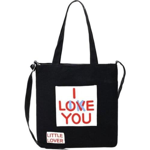 Harajuku Large Capacity Classic Shoulder Bag Shopping Bag Letter Unisex Fashion Travel Canvas Bags Tote Bag