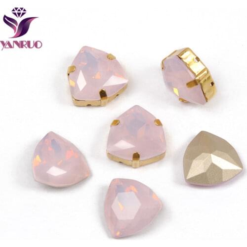 YANRUO 4706 Trilliant All Sizes Rose Water Opal Strass Crystal Sewing Stones For Crafts Diamond Bright