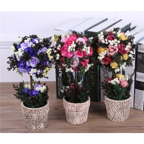 Искусственные цветы в горшках YIZHIHUA China At AliExpress