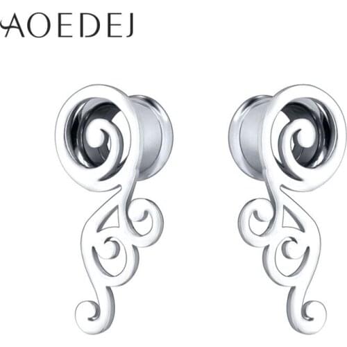 AOEDEJ 2pcs/lot Plugs&Tunnels Ear Piercings Stainless Steel Ear Plugs Piercing de orelha Ear Flesh Tunnel and Plugs 8mm 10mm