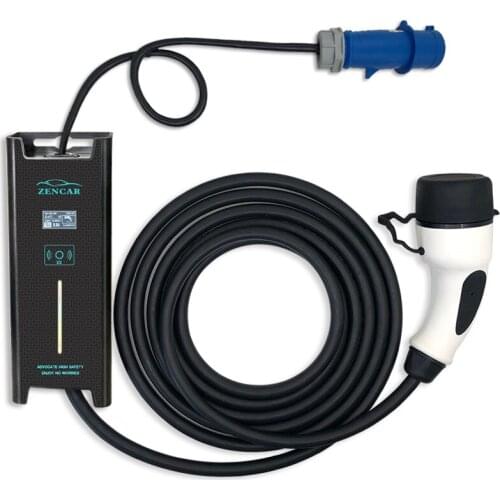 Zencar CE 32A 7KW EVSE type 2 ev charging cable with CEE plug