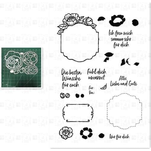 Mirror Metal Cutting Dies And Stamps Scrapbooking Stencil for Album Paper DIY Gift Card Decoration Embossing Dies New