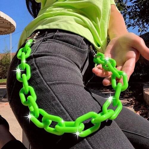 1PCS Metal Pant Chain Double Layers Unisex Trousers Chain Candy Color Belt Chain Punk Belt for Adults Jewelry Accessories