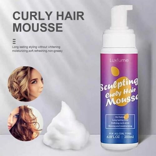 Hair Styling Mousse Curl Enhancing Styling Foam for Natural Curls Create Curling Wave Hair Curling Treatment
