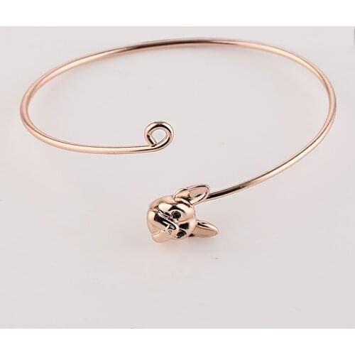 3pcs/Lot New Adjustable Bangles Lovely Puppy Dog Head Bangle Mix Color Animal Bracelets Wholesale Free Shipping