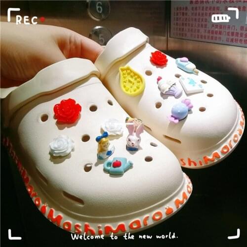 3D Shoe Decoration Buckle croc Charms princess rubbit 13pcs/set Accessories DIY Combination Jibz Kids Gifts kid friends gift