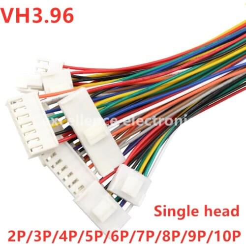 5PCS JST VH3.96 VH 3.96mm Female Housing Plug Connector Wire Cable 2 3 4 5 6 7 8 9 10Pin 22AWG Wire 20cm Length