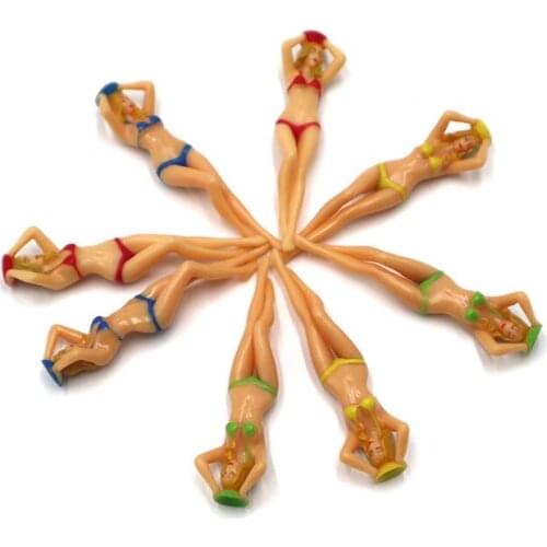 5 Pcs/Lot Plastic Golf Tees Clubs Tee Sexy Attractive Bikini Lady Model Women Divot Accessories Tools Gift 77mm