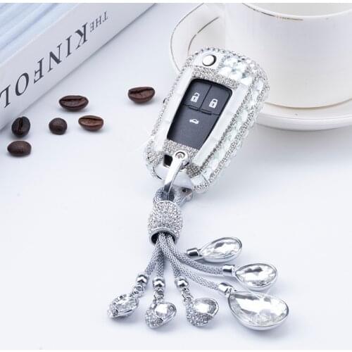 Diamond Car Remote Key Shell Case Cover For Buick Chevrolet Cruze Opel Vauxhall Astra J Corsa E Insignia Zafira C Mokka Encore