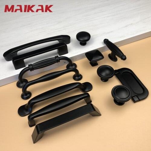American Black Cabinet Handles for Furniture Cabinet Knobs and Pulls Handles Kitchen Handles Drawer Knobs Cabinet Pulls Cupboard