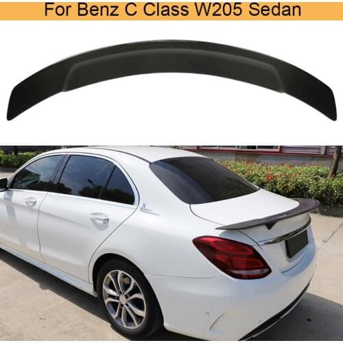 Car Rear Trunk Wing Spoiler for Mercedes Benz C Class W205 4 Door Sedan 2015 - 2019 Rear Wing Lip Boot Lid Spoiler Carbon Fiber