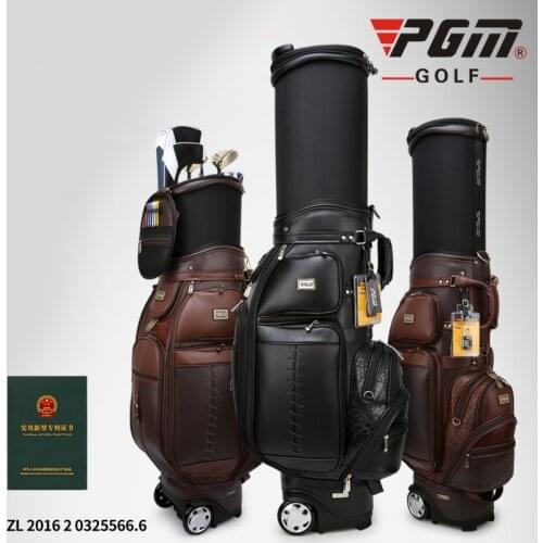 Free To Send Rain Cover! PGM Genuine Standard Ball Bag Package Men Golf Stretching Microfiber Multifunctional Aviation Package