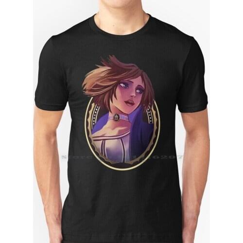 Elizabeth Bioshock T Shirt 100% Pure Cotton Elizabeth Bioshock Dewitt Comstock Womens Girls Anime Heroin Game Original
