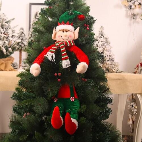 Large Size Christmas Tree Doll Hugger Santa Claus Elves Doll Cute Xmas Tree Decoration Gifts Merry Christmas Party Home Decor
