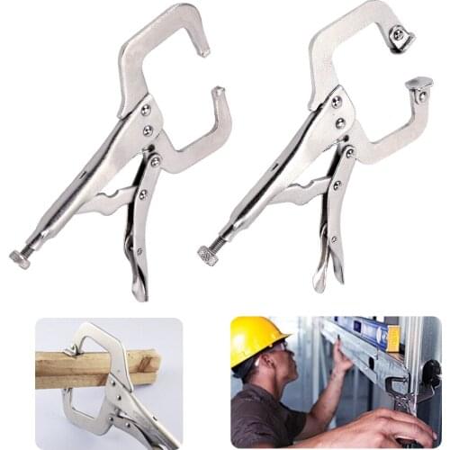 C Clamp weld Clip Woodwork Fix Plier Pad Wood Work Alloy Steel Hand Tool Pincer Tong Tenon Locator
