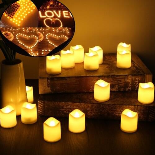 Flameless Battery Tea Lights Flameless LED Candle with Soft Flickering Pillar Fake Candles for Halloween Decor Christmas Decor