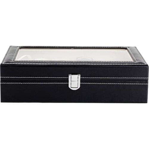 PU Retro 10 Slots Men Watch Case Display Stand for Men Women