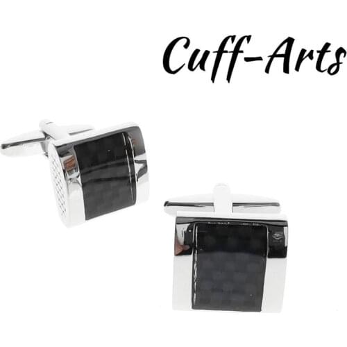 Classic Cufflinks Black Carbon Fibre Cufflinks Gifts for Men Gemelos Les Boutons De Manchette by Cuffarts C20209