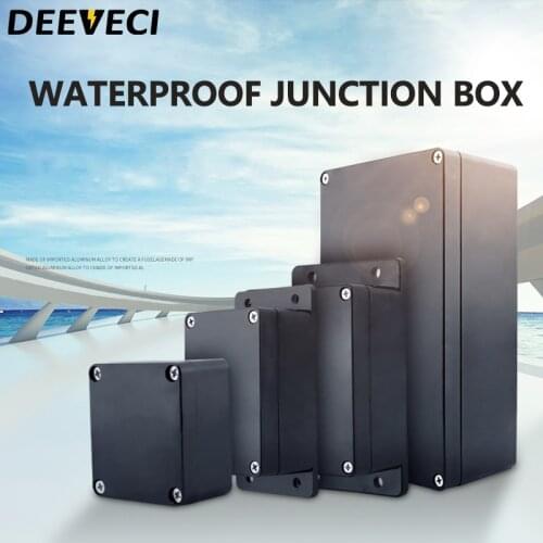 Black Outdoor Waterproof Enclosure Plastic Box Electronic Project Instrument Case Electrical Project Box Junction Box Housing