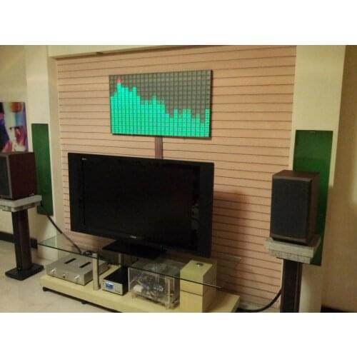 KS1424 Large LED Music Spectrum Level Indicator Rhythm Light Control Card KTV Disco Sound Column Controller