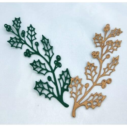 Leaf Dies Scrapbooking Embossing Folders for Card Making Craft DIY Clear Stamps and Slimline Die Cut Molds