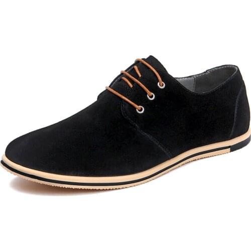 Men Oxfords Men Leather Shoes Brand Casual Cow Suede Comfortable Formal Dress Shoes Men Flats