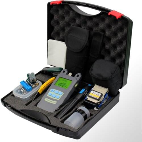 FTTP Fiber Optic Tools Kit with Fiber Cleaver FC-6S and 1Mw Visual Fault Locator and Fiber Optic Power Meter