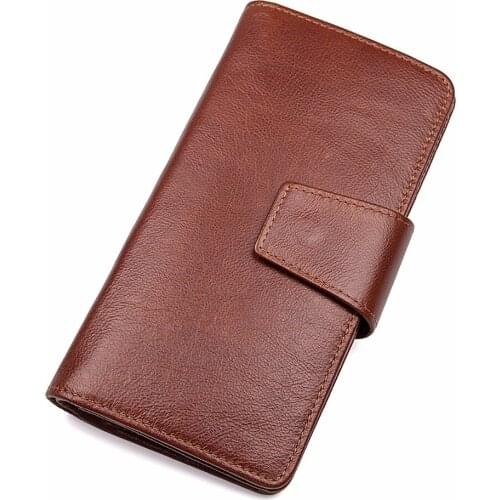 J.M.D New Arrival Fashion Genuine Leather Wallet Multi Card Slots Long Business Card Cluth Bag R-8186X