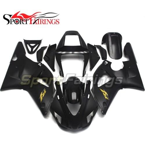 Injection Fairings For Yamaha YZF1000 YZF R1 98 99 1998 1999 ABS Motorcycle Full Fairing Kit Cowling Flat Black with Gold Decals