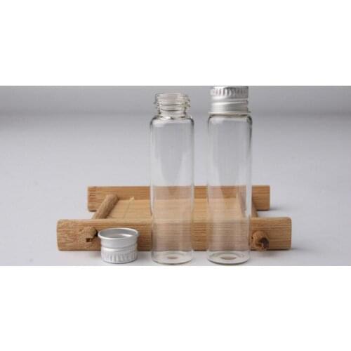 Wholesale 500 x 6ml Clear Empty Mini Glass Bottle With Screw Aluminum Lids For Essential Oil use