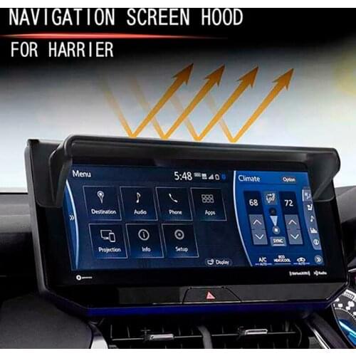 For Toyota Harrier 2020 2021 Vehicle Navigator Sunshade Visor GPS Navigation Sun Hood Anti Reflective Block Car Styling