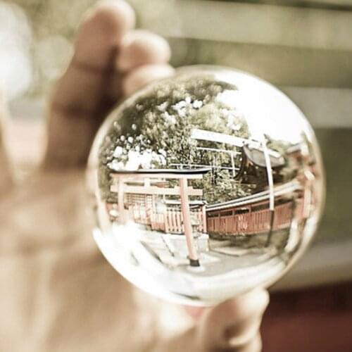 Clear Glass Crystal Ball Healing Photography Props Photo Gifts 30-50mm Home Decoration Transparent Light Ball