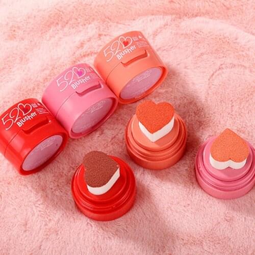Girl Heart 520 Love Blush Net Red Same Style Blush Rouge Kiss Face Makeup Cont Shadow Comestis TSLM2