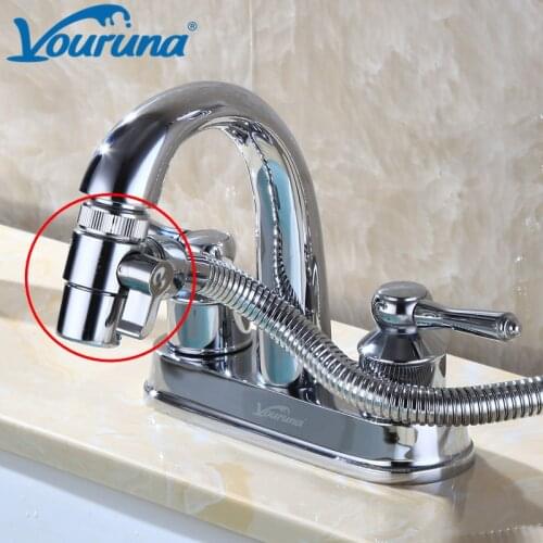 Solid Metal Kitchen And Bathroom Faucet Diverter Aerator Sink Mixer Tap Basin Faucet Spout Replacement Part In Chrome
