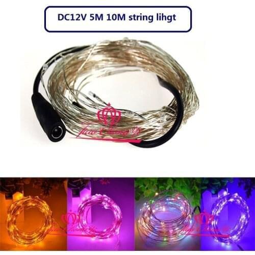 New Hot 5M 10M LED Bendable Silver Wire Fairy String Lights Tree Branch Twigs 1A power