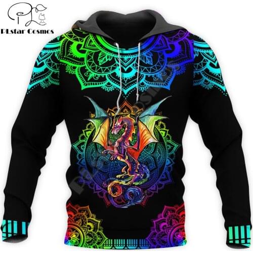 Lovely Dragon Colorful 3D All Over Printed Men Hoodie Harajuku Fashion Sweatshirt Unisex Casual jacket Pullover sudadera hombre