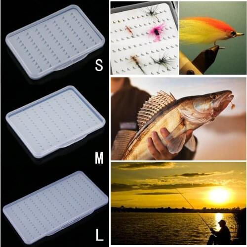 Outdoor Slim Easy-Grip Foam Clear Fly Lures Bait Hook Box Multiple models Durable Fishing Tool Accessories For Fishing Tackle