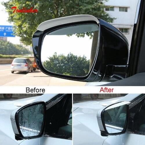 Tonlinker Exterior Rearview mirror rain eyebrow Cover for Nissan 2015-19 Murano Car styling 2 PCS DIY ABS Acrylic Cover sticker