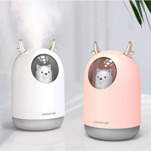 Air Humidifier Aromatherapy Diffuser Vaporizer Essential Aroma Ultrasonic Mute USB Mini LED Light Household On Vehicle