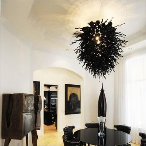 Bright Colorful Modern Pendant Lamps Hand Blown Glass Art Chandelier Lighting Restaurant Hotel Lights