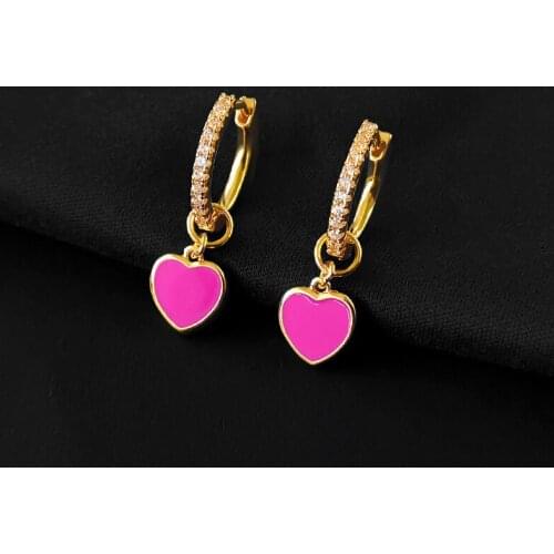 S925 Sterling Silver Phosphor Love Earrings Female Fashion Simple Summer Style New Luxury Brand Monaco Jewelry