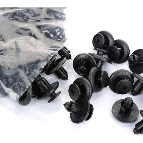 50 Pcs 8mm Hole Plastic Push-Type Rivet Car Door Fender Retainer Clips for Mazda