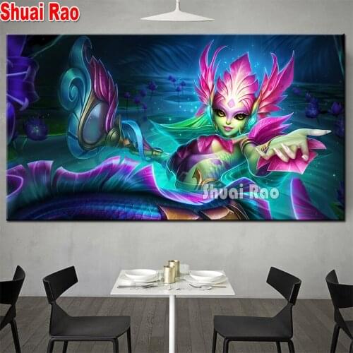 Fantasy Diamond Painting Game Character Full Square /Round 5D DIY Rhinestone Embroidery Cross Stitch Mosaic Queen Girl