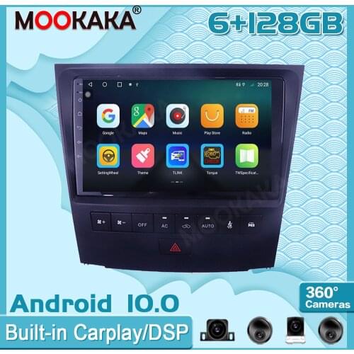 Android 10.0 Wireless Carplay For Lexus GS 2004-2011 Auto Surround View Camera Car Multimedia Player Stereo Radio GPS Navigation