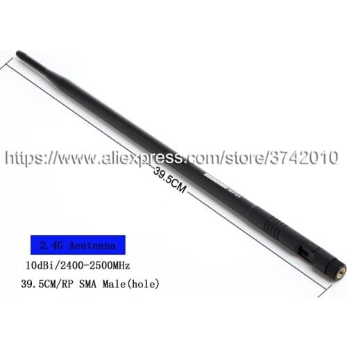 High Gain 2.4G 10dBi Wireless WiFi Router Antenna RP SMA Male(hole) 39.5CM