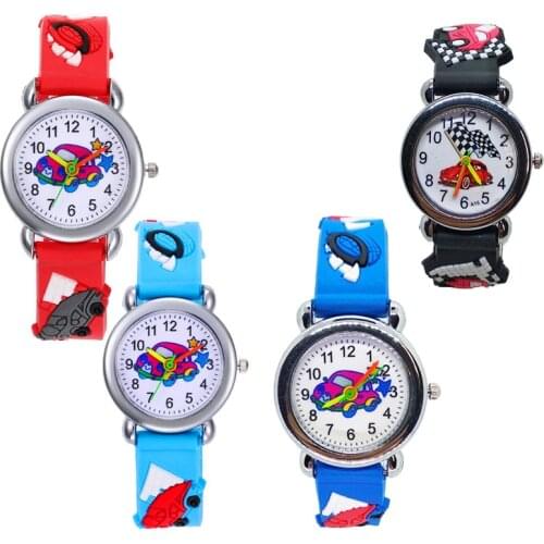 Cartoon Car Watch Children Baby Learn Time Toys Gifts Kids Watches Children Watch Clock Kid Gift Boys Child Electronic Watch